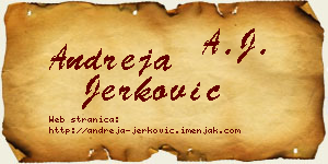 Andreja Jerković vizit kartica